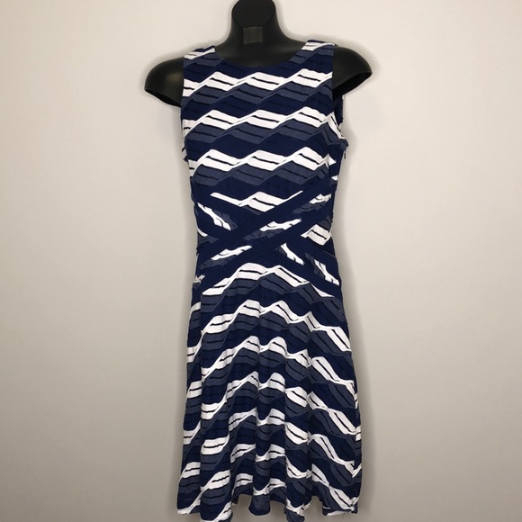 Beige by eci Dresses & Skirts - BEIGE by eci navy fit & flare sleeveless dress 8